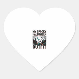 Scary Halloween Costume Vintage Graveyard Tee_1 Heart Sticker