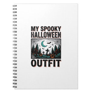Scary Halloween Costume Vintage Graveyard Tee_1 Notebook