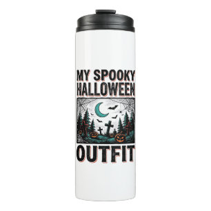 Scary Halloween Costume Vintage Graveyard Tee_1 Thermal Tumbler