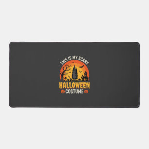 Scary Halloween Costume Vintage Sunset Design_1 Desk Mat