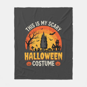 Scary Halloween Costume Vintage Sunset Design_1 Fleece Blanket