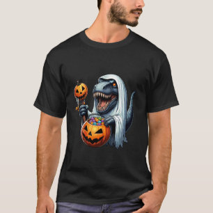 Scary Halloween Dinosaur Ghost Spooky Candy Bag 1 T-Shirt