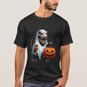 Scary Halloween Dinosaur Ghost Spooky Candy Bag 2 T-Shirt