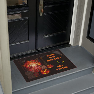 Scary Halloween Door Mat (customizable) 