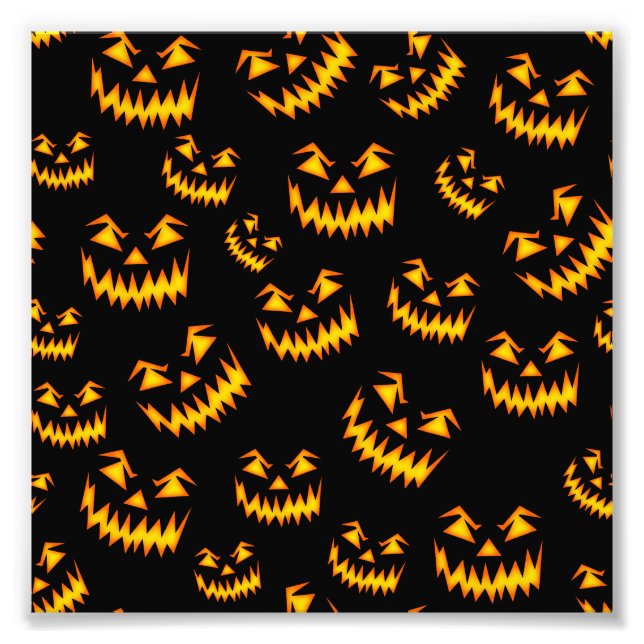 Scary Halloween Faces Photo Print (Front)