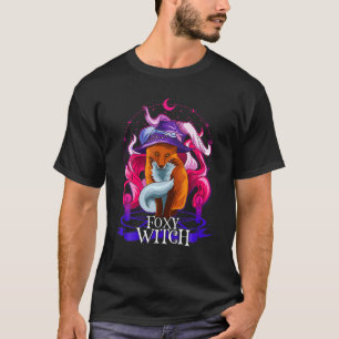 Scary Halloween Foxy Witch Costume Witch Hat And M T-Shirt