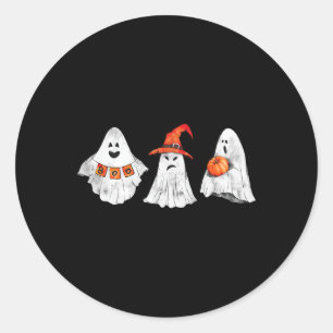 Scary Halloween Ghosts Saying Boo Shirt Classic Round Sticker