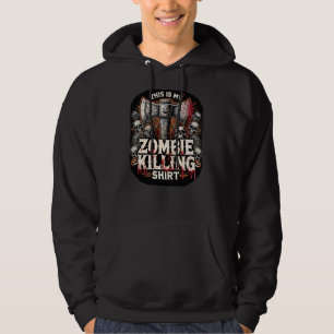 Scary Halloween Graphic This is My Zombie Killing Hoodie