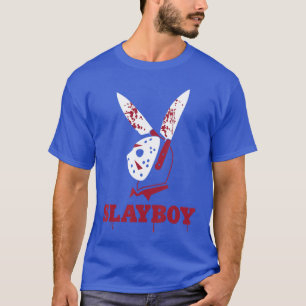 Scary Halloween Horror SlayBoy Hockey Mask Parody T-Shirt