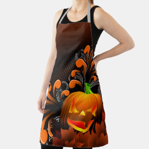 Scary Halloween Jack-o'-lantern Apron