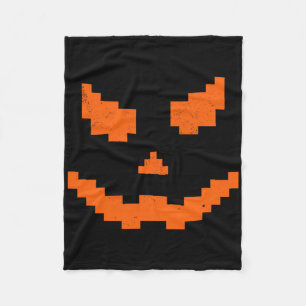 Scary Halloween Jack O Lantern Pumpkin Evil Smile  Fleece Blanket