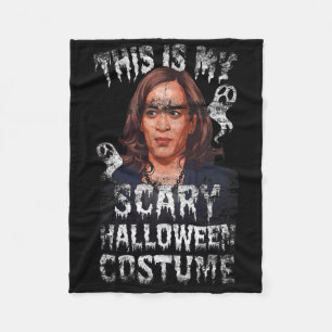 Scary Halloween Kamala Harris Trump Election Fleece Blanket