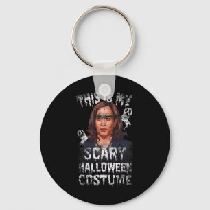 Scary Halloween Kamala Harris Trump Election  Key Ring
