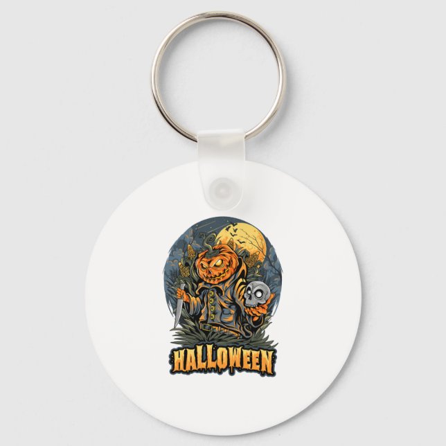 Scary Halloween  Key Ring (Front)