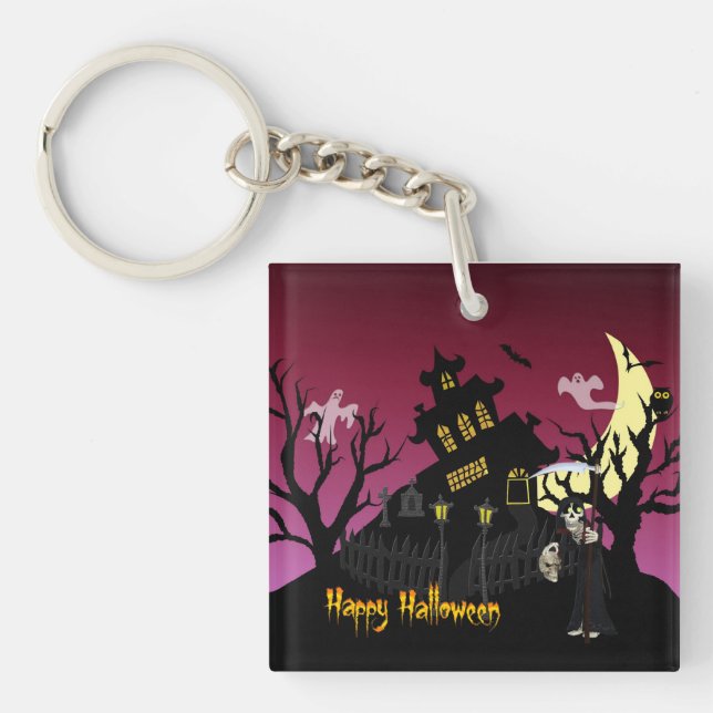 Scary Halloween Key Ring (Front)