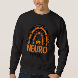 Scary Halloween Neuro Nurse Rainbow Neuroscience N Sweatshirt