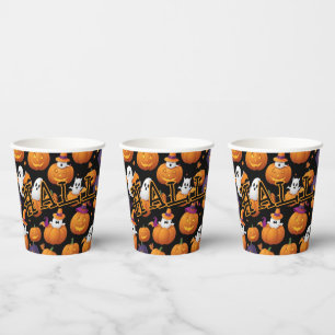 Scary Halloween Night Paper Cups