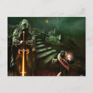 Scary Halloween Night Postcard