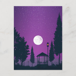 Scary Halloween Night Postcard