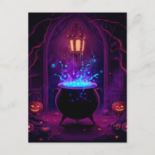 Scary Halloween Night Postcard