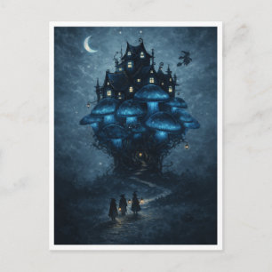 Scary Halloween Night Postcard