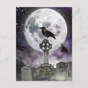 Scary Halloween Night Postcard