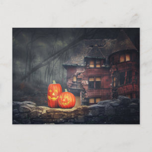 Scary Halloween Night Postcard