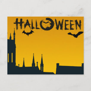 Scary Halloween Night Postcard