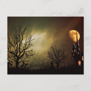 Scary Halloween Night Postcard