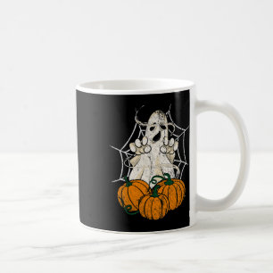 Scary Halloween Night Pumpkin Ghoul Spider Web Cre Coffee Mug