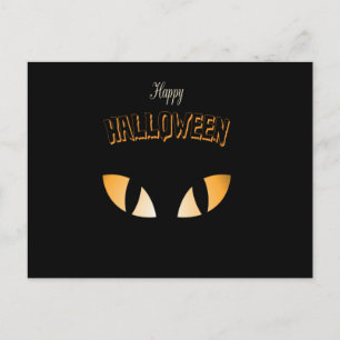 Scary Halloween Night with Owls Postcard