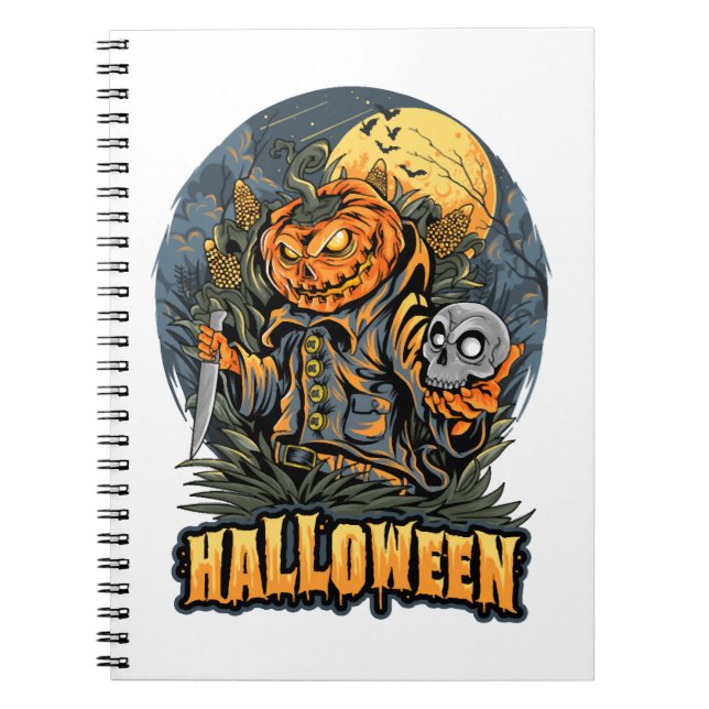 Scary Halloween  Notebook (Front)