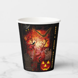 Scary Halloween Paper Cups