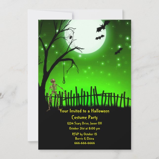 Scary Halloween Party Invitation (Front)