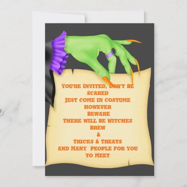 Scary HALLOWEEN PARTY INVITATIONS Scary & Cute (Front)