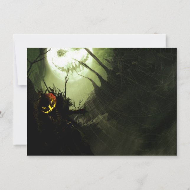 Scary Halloween Party Invitations Witch (Front)