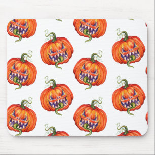 Scary Halloween pumpkin Mouse Pad