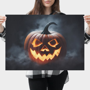 Scary Halloween Pumpkin Poster