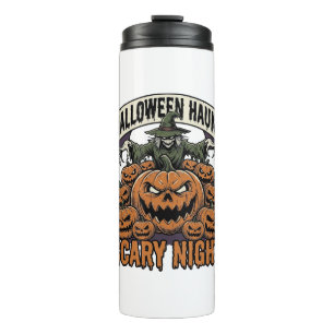 Scary Halloween Pumpkins Vintage Engraving Shirt A Thermal Tumbler