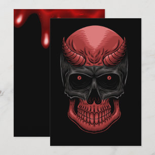 Scary Halloween Skull Announcement