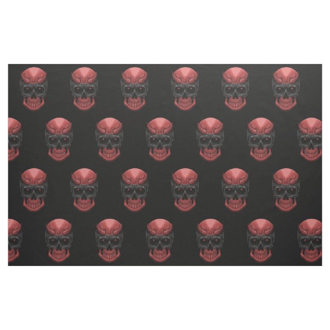 Scary Halloween Skull  Fabric (Fat Quarter)