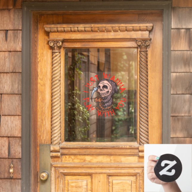 Scary Halloween Skull Grim Reaper  (Home Door)