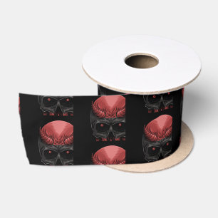 Scary Halloween Skull  Satin Ribbon