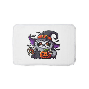 Scary Halloween Sloth Witch Hat Costume Spooky Sea Bath Mat