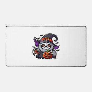 Scary Halloween Sloth Witch Hat Costume Spooky Sea Desk Mat