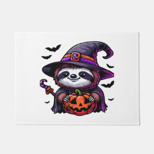 Scary Halloween Sloth Witch Hat Costume Spooky Sea Doormat