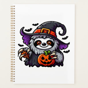 Scary Halloween Sloth Witch Hat Costume Spooky Sea Planner