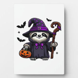 Scary Halloween Sloth Witch Hat Costume Spooky Sea Plaque