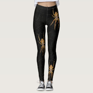 Scary Halloween Spider Print Leggings