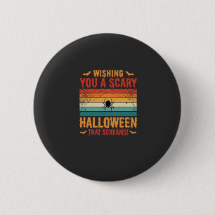Scary Halloween Spider Web Sunset Design_1 6 Cm Round Badge